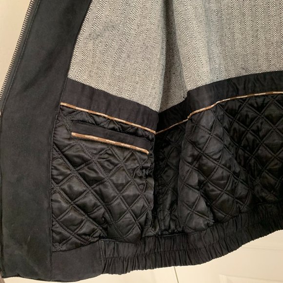 Weatherproof Garment Company Bomber Jacket Faux Suede Zip Coat Black Size XXL - Picture 10 of 11